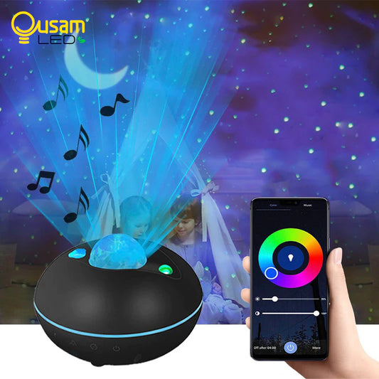 Galaxy Projector Space Light Bluetooth USB Music Player for Home Room Decor Romantic Starry Sky Projector Bedroom Night Lamp